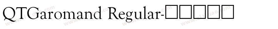 QTGaromand Regular字体转换